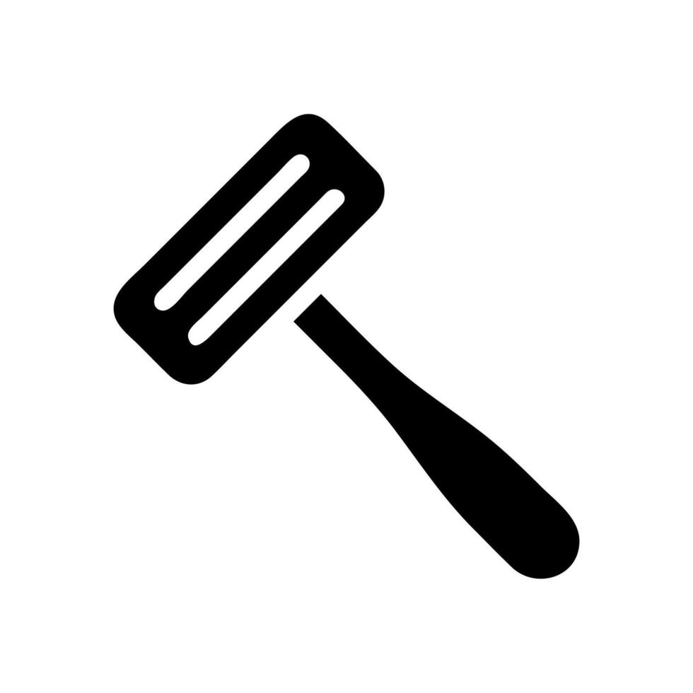 Razor silhouette icon. Concept of shaving, hygiene, and grooming. vector