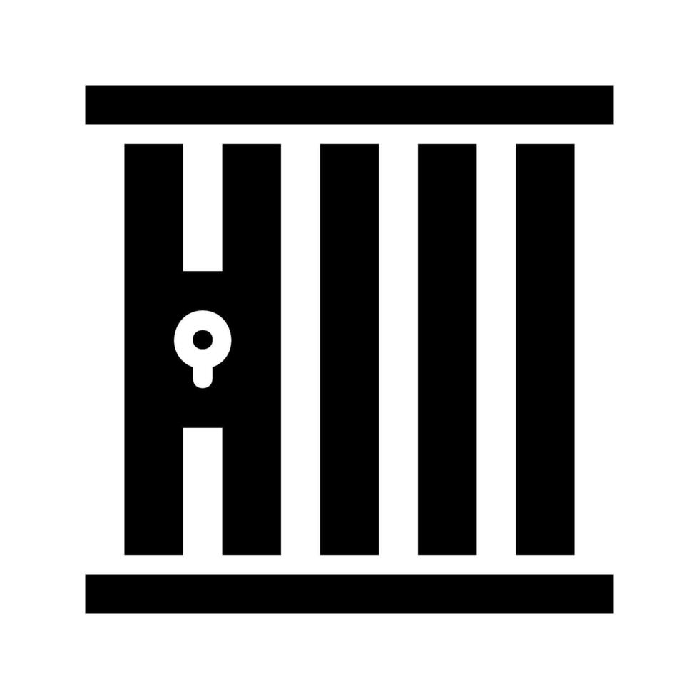 Prison bars with keyhole. Concept of jail, justice, and punishment. vector