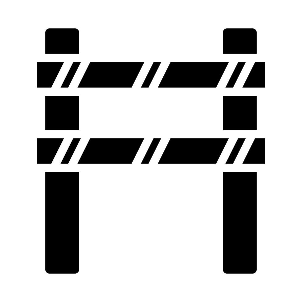 Road barrier icon. Concept of safety, warning, and restriction. vector
