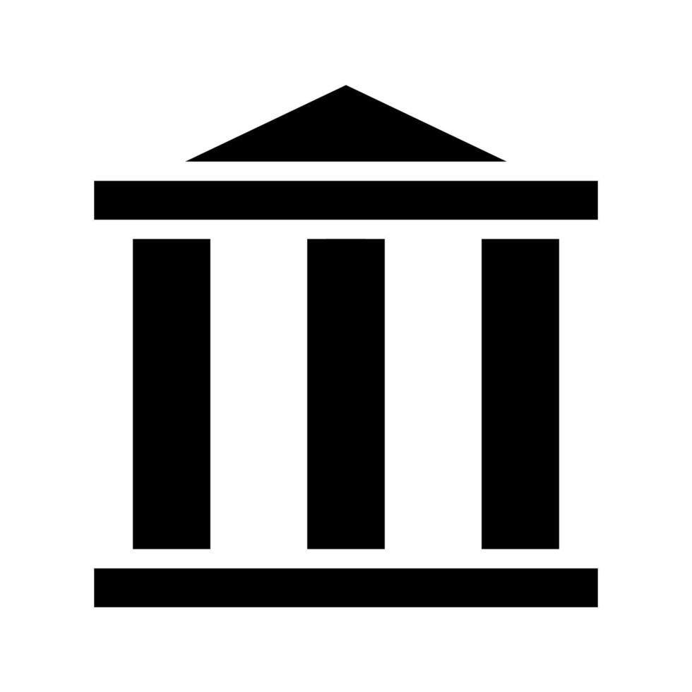 Bank building icon. Concept of finance, government, and justice. vector