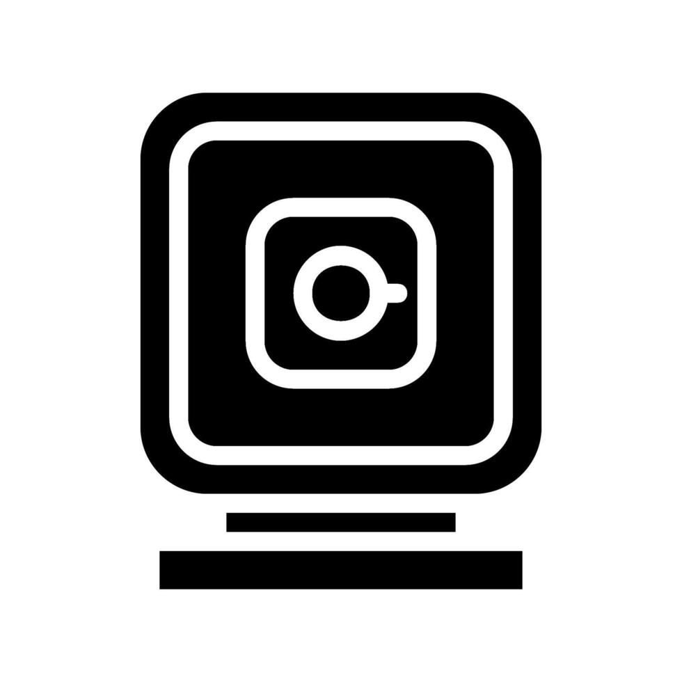 Webcam icon. Concept of online communication, call, and surveillance. vector