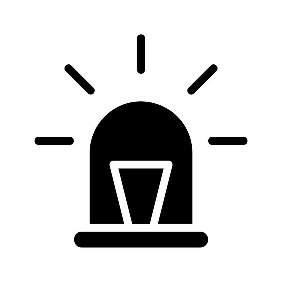 Emergency siren light icon. Concept of alert, danger, and warning. vector