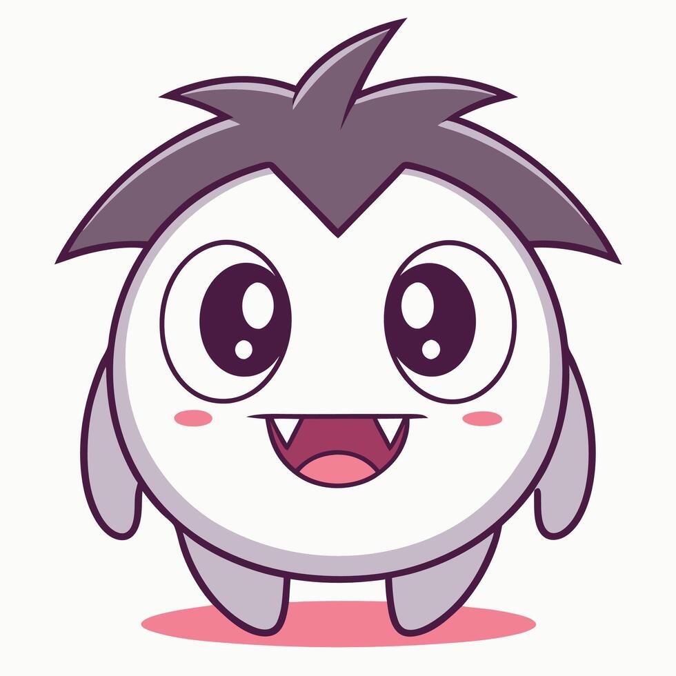 a cartoon character with a big smile on its face vector
