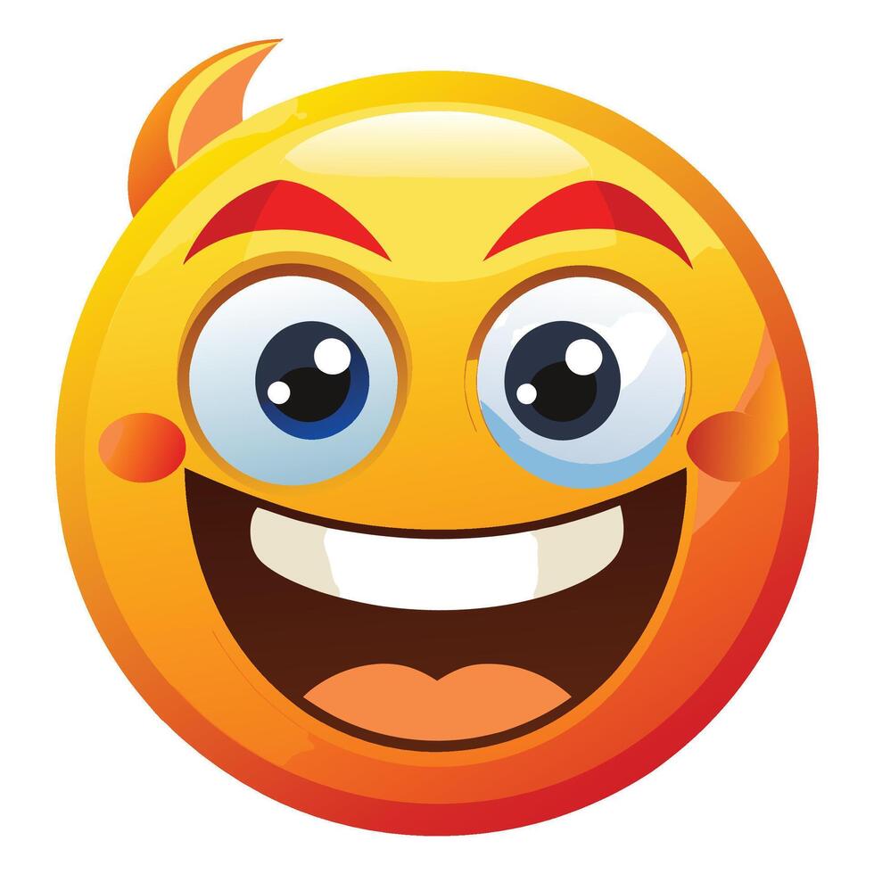 smiley face with a big smile on a white background vector
