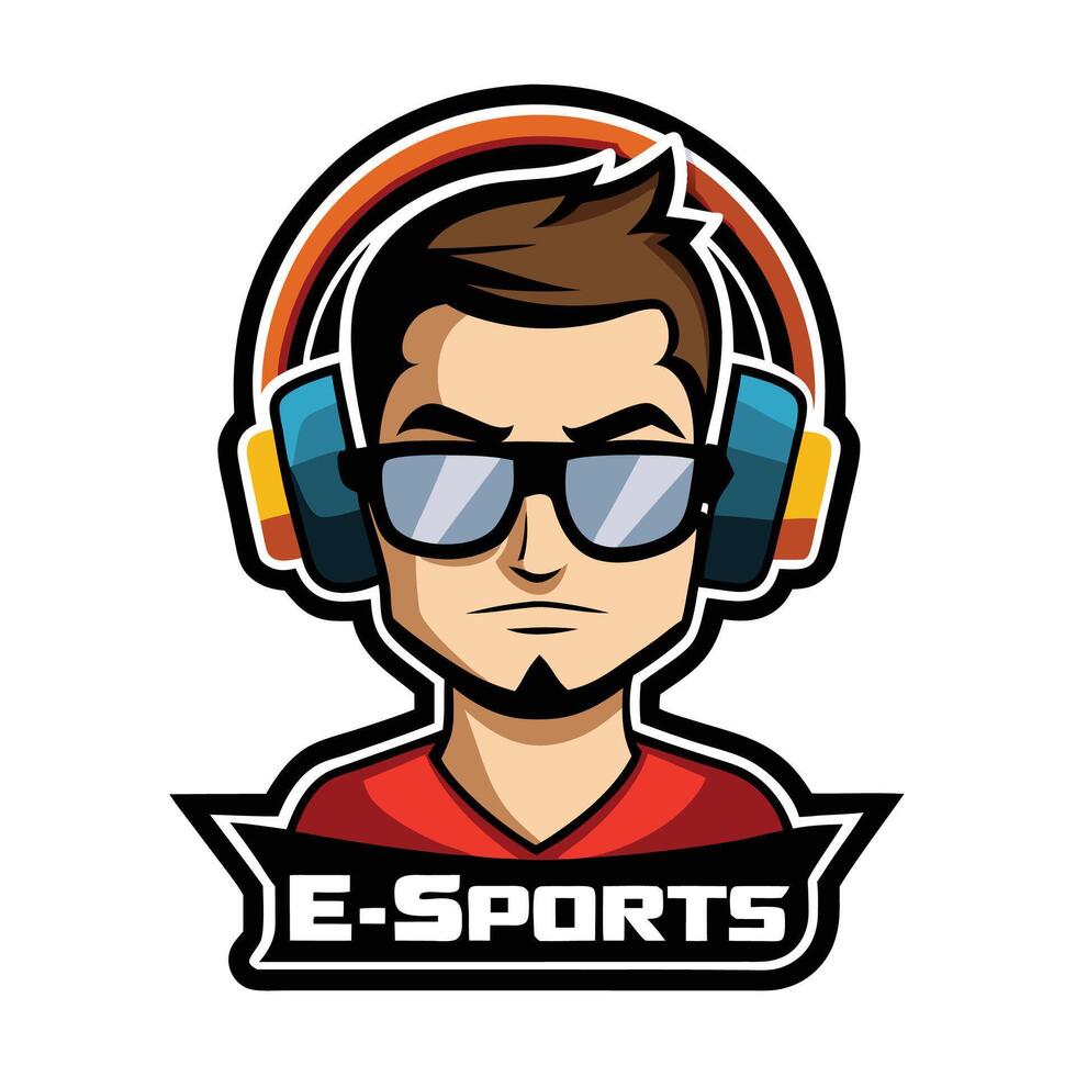 e-sports logo design on a white background vector