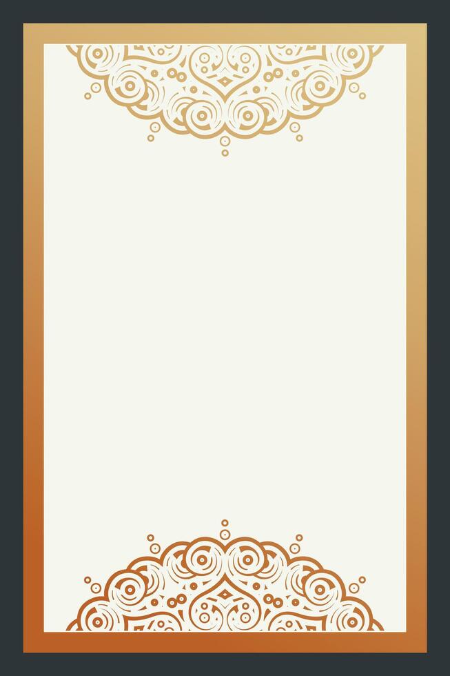 blank cover with gold frame vector