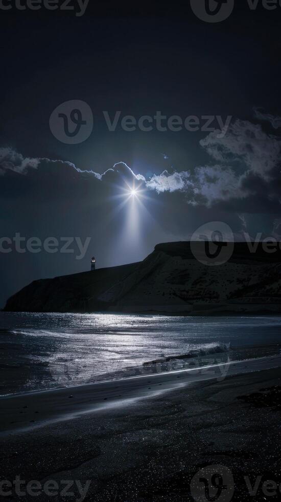 Lighthouse at the beach in Durdle Door, Dorset photo