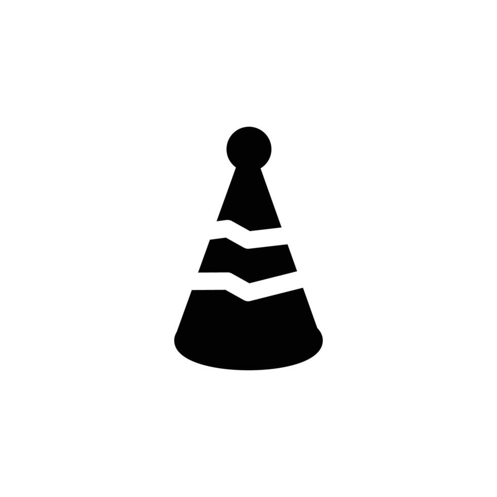party hat icon solid style vector