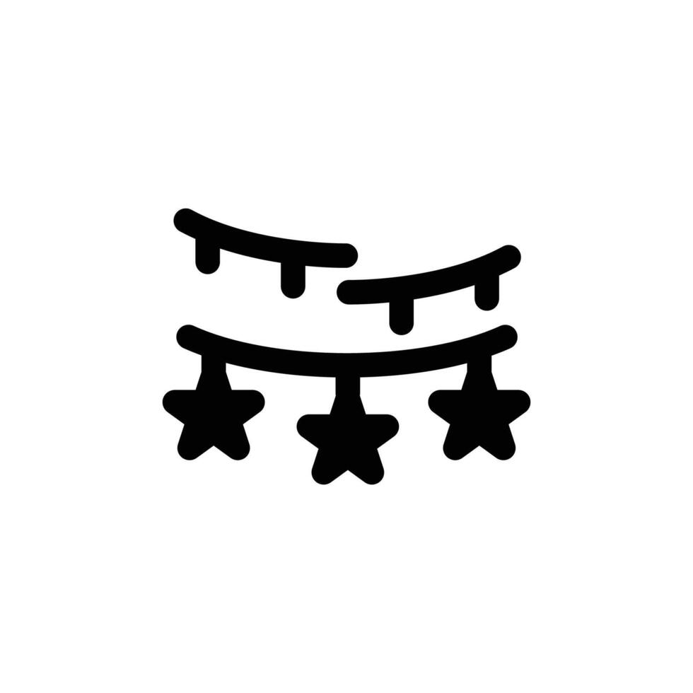 garland flag icon solid vector
