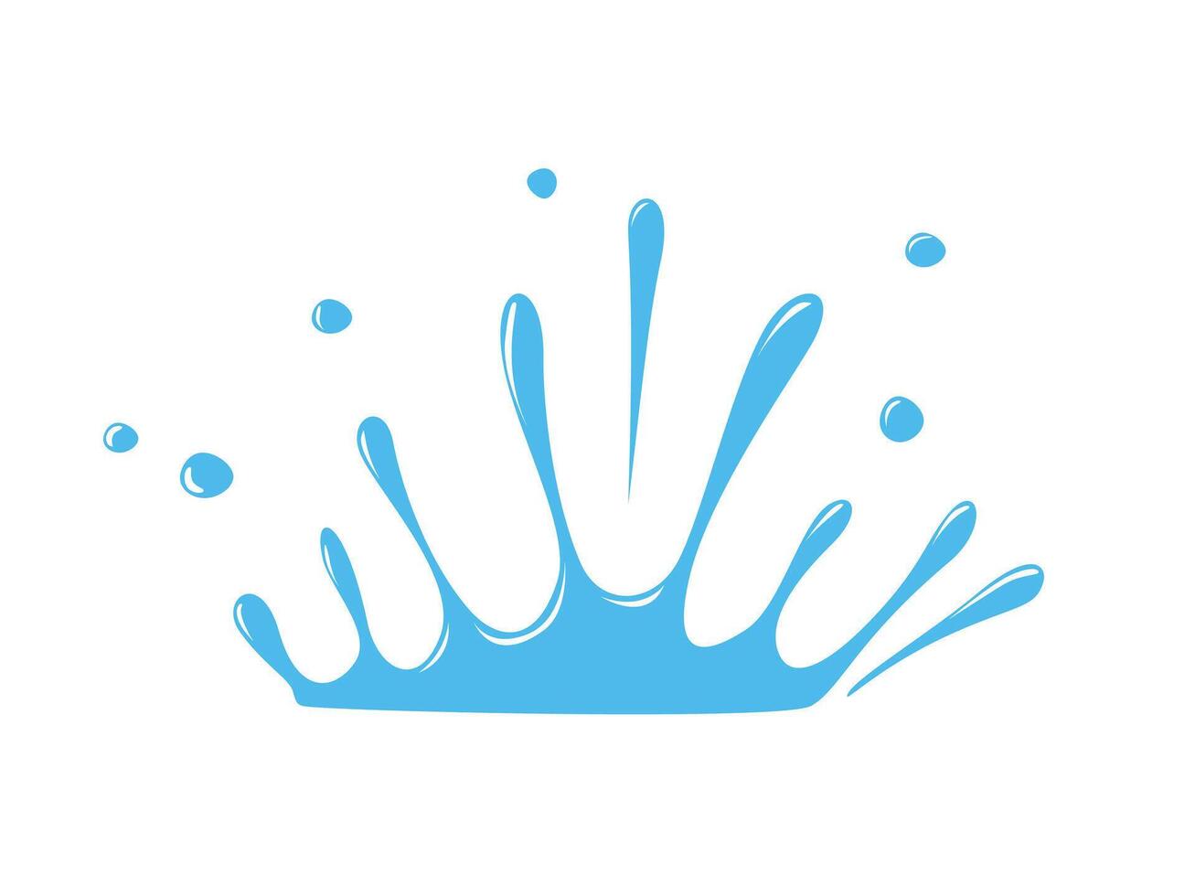 Water splashes, Water spray splash with drops vector