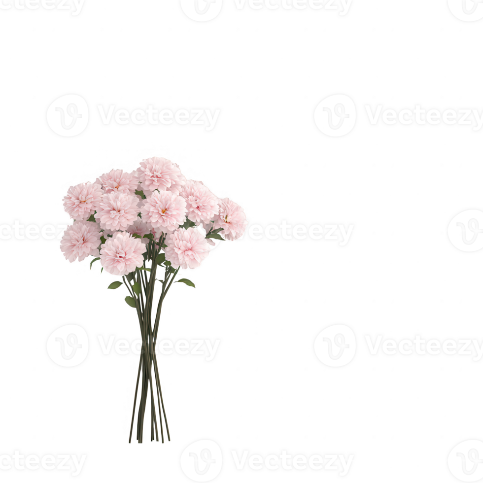 A beautiful bouquet of pink flowers, perfect for any floral arrangement or decoration. png