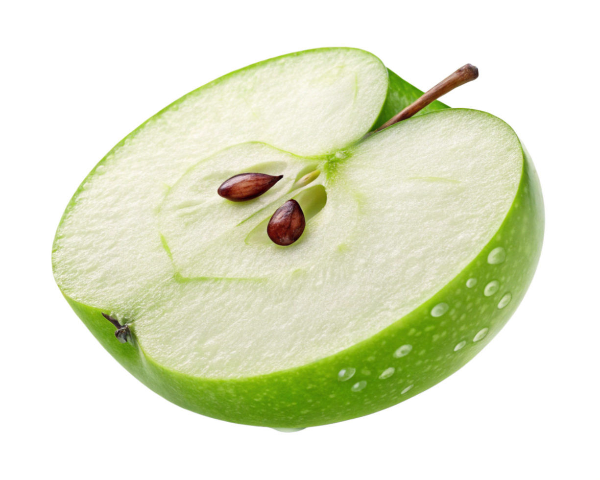 Juicy Green Apple Slice Seeds, Core, Fresh, Crisp, Healthy png