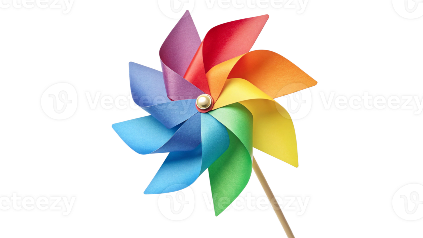 Rainbow Pinwheel Colorful Toy Whirlwind Windmill Festive Playful Spinners png