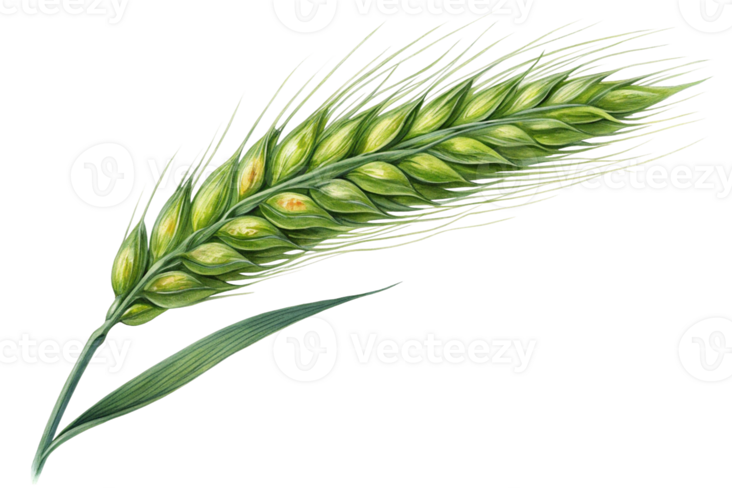 Green Wheat Ear, Glitch Art, Cereal Grain, Harvest, Agriculture, Nature, Botany, Farming, Food, Plan png