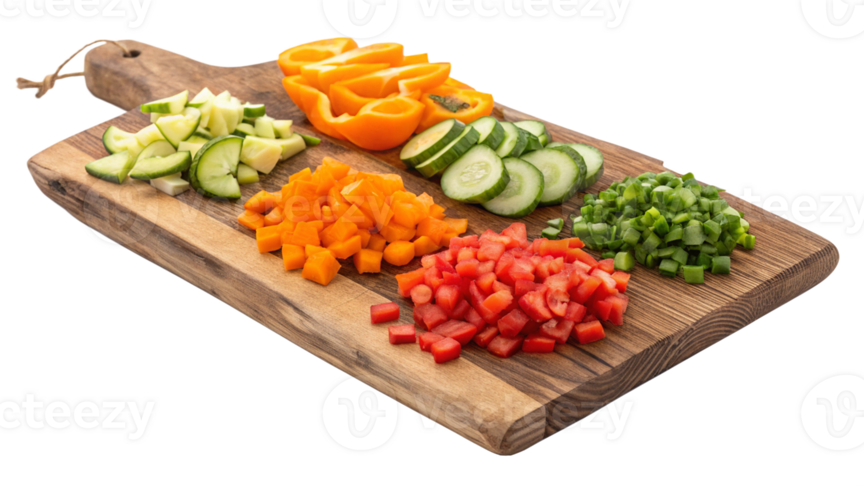 Chopped Vegetables Colorful Diced Peppers, Cucumbers, and More png