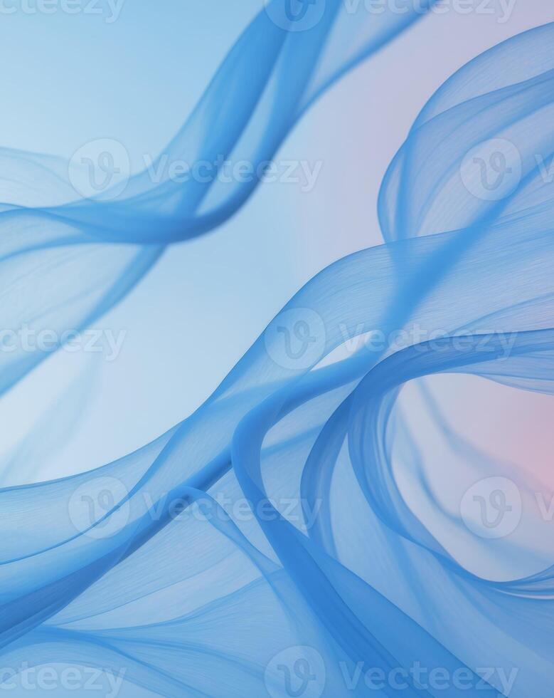 Abstract Blue Gradient Background with Flowing Lines photo
