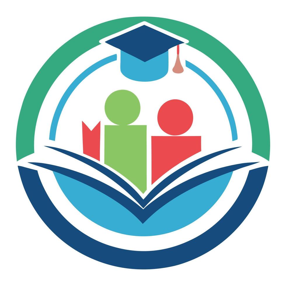 College background with mortarboard vector