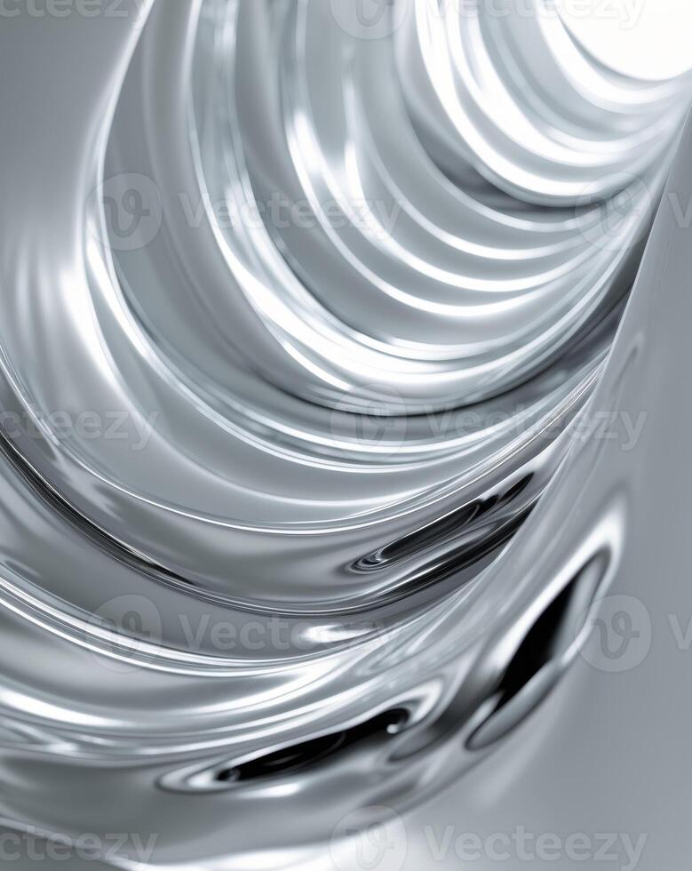 liquid metal molten metal flowing downwards reflecting light photo