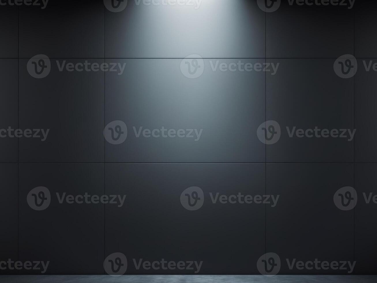 Sleek Black Wall and Celestial Light for Logo or Product Displays. photo
