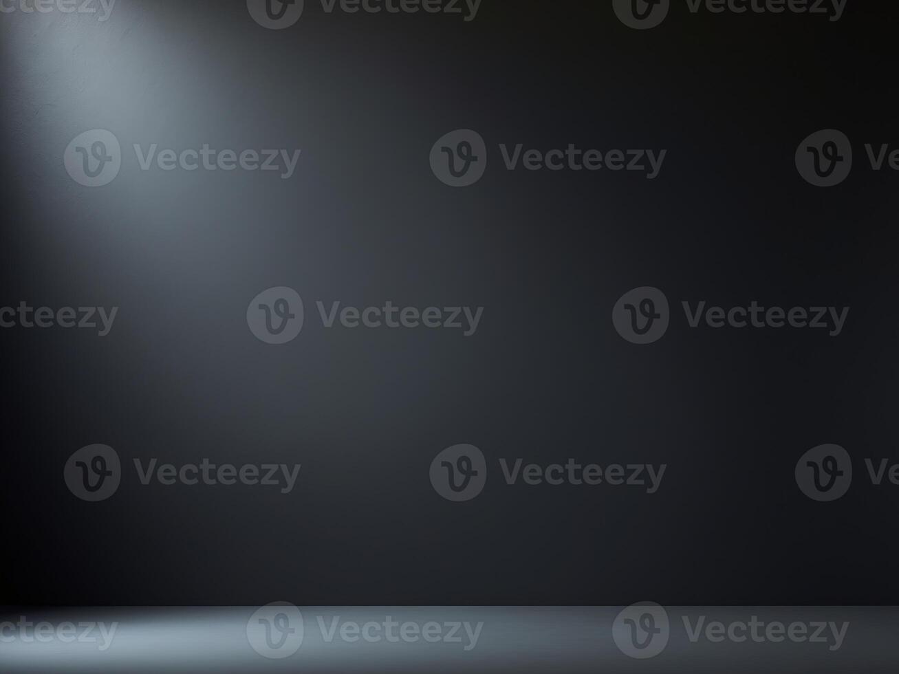 Empty Dark Room with Sleek Black Gradient Backdrop for Product Showcases. photo