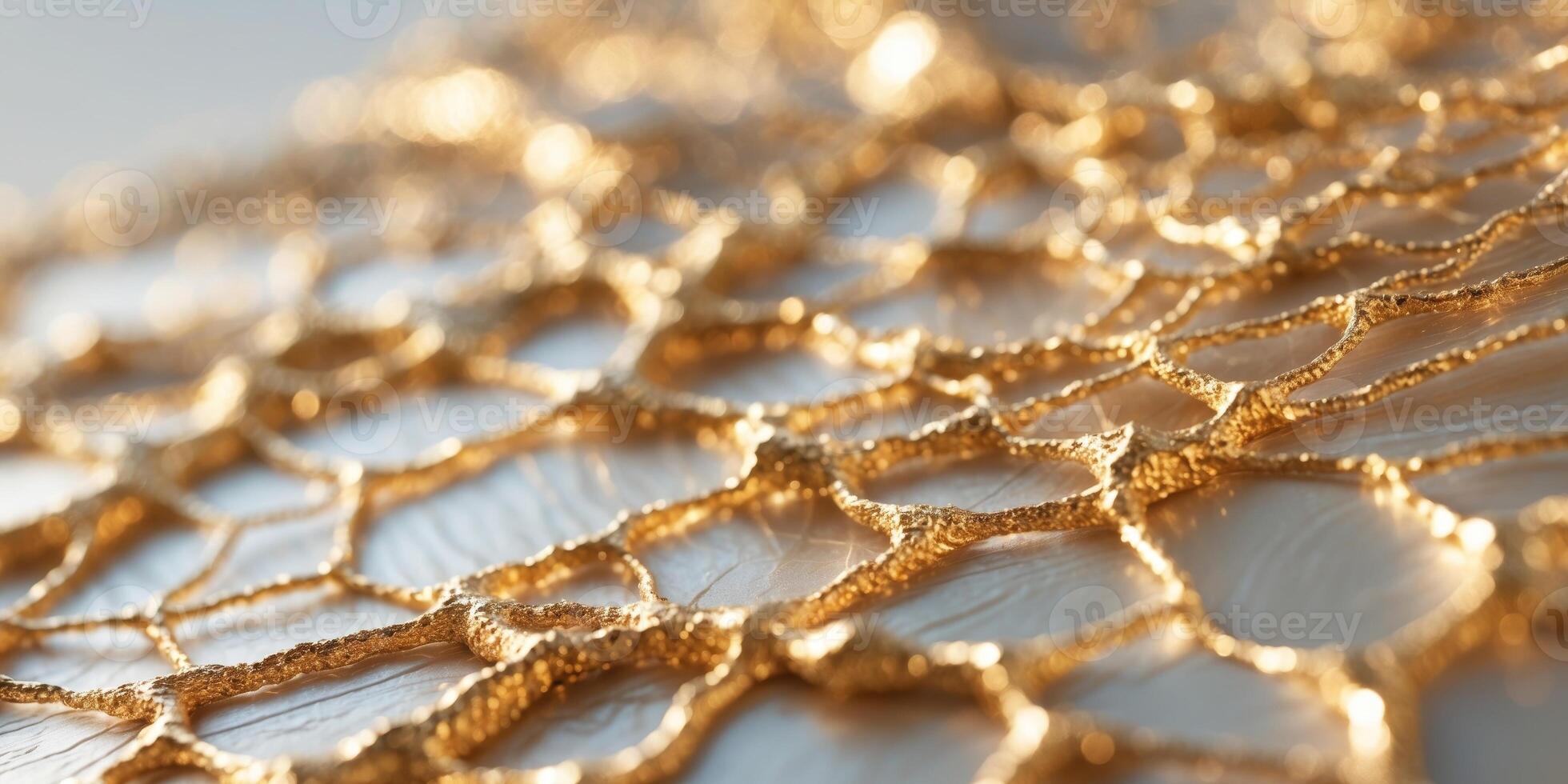Abstract Golden Veins Network Closeup Art photo