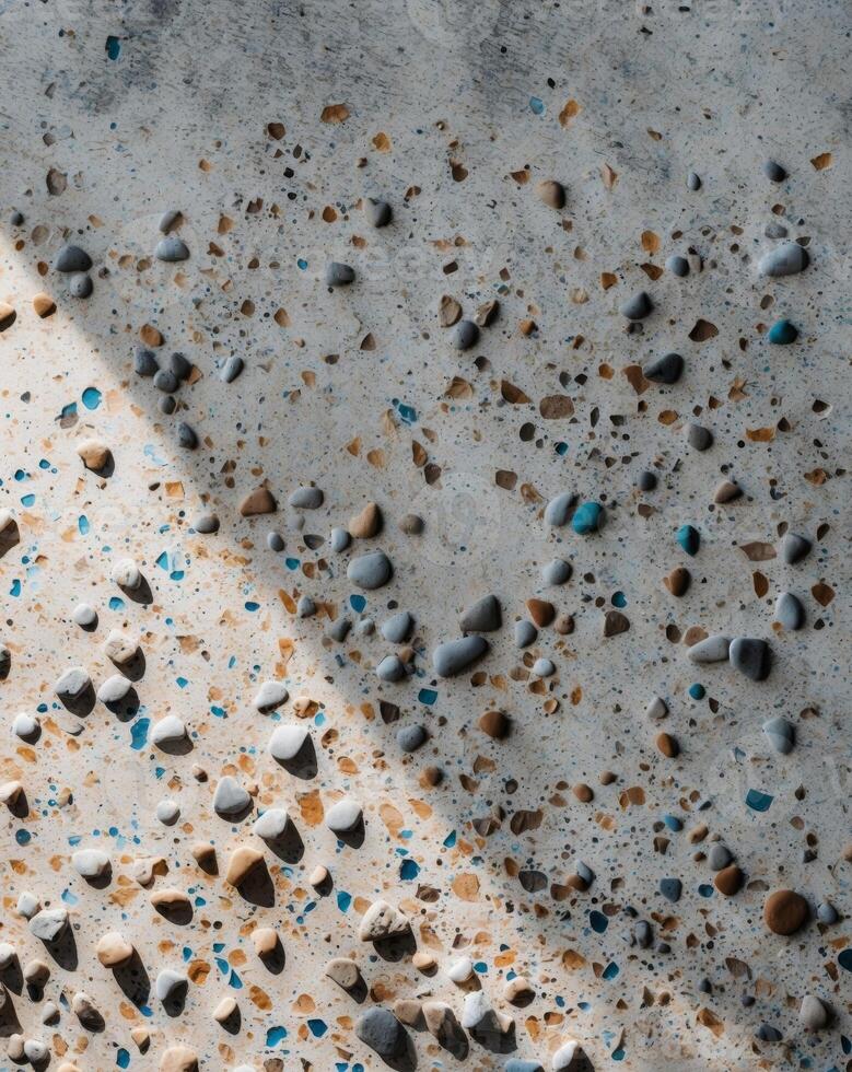 Exposed Aggregate Concrete Surface Texture with Small StonesExposed Aggregate Concrete Surface Texture with Small Stones. photo