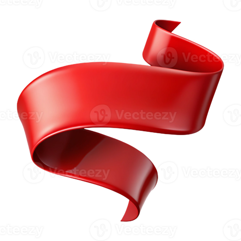 3D Flowing Ribbon with Smooth Texture png