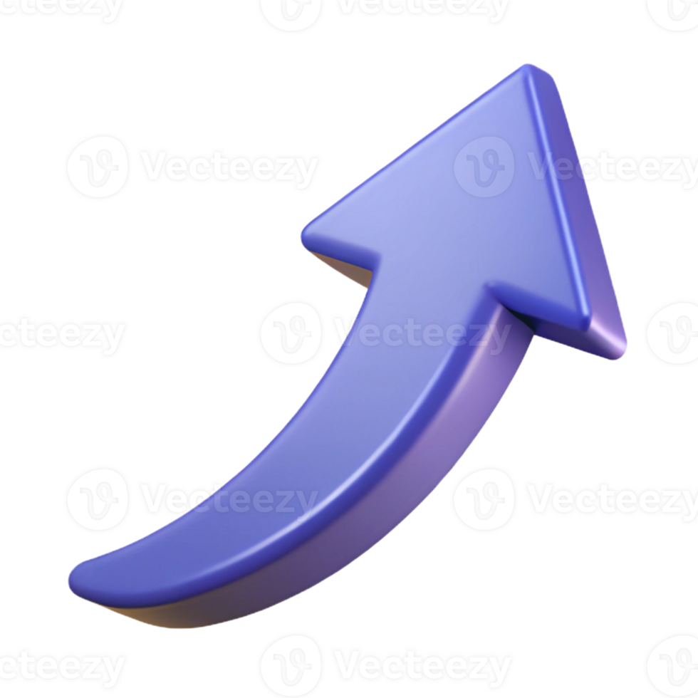 Dynamic Multicolored 3D Progress Arrow png