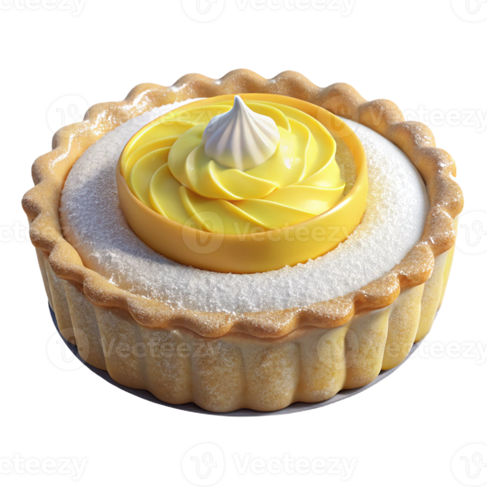 Freshly Baked Lemon Tart Dessert png