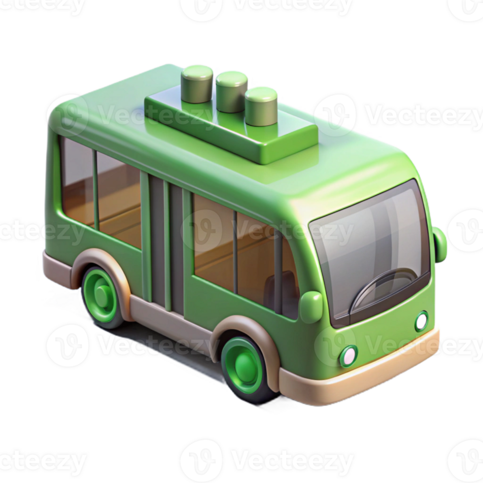 Sustainable Public Transport in 3D Design png