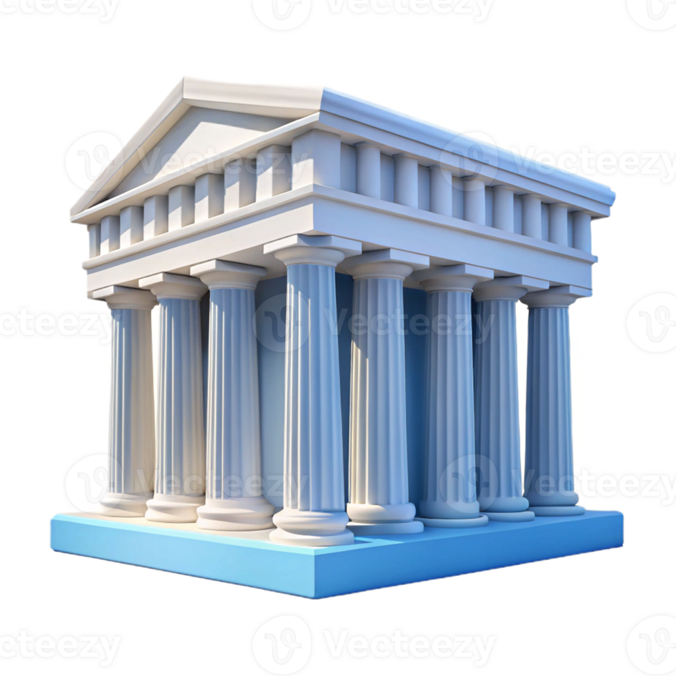 Classical Greek Temple with Iconic Columns png