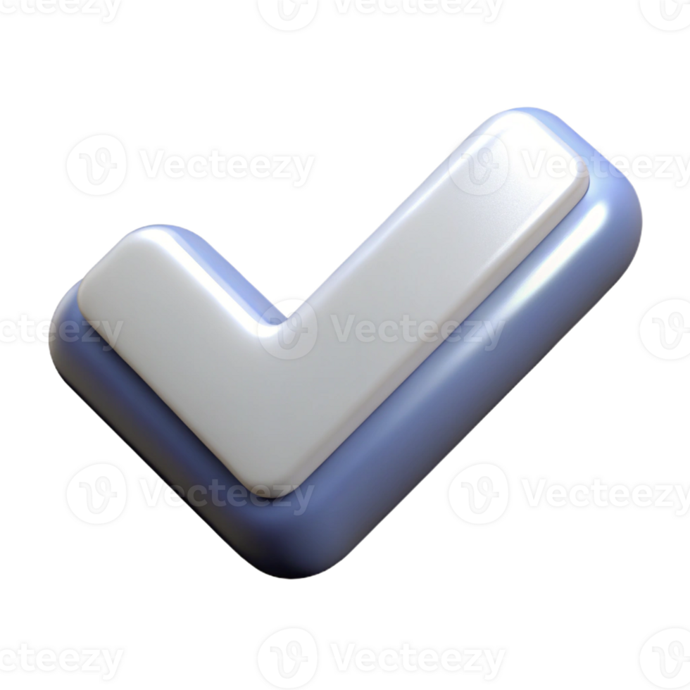 Green 3D Checkmark Icon for Approval png