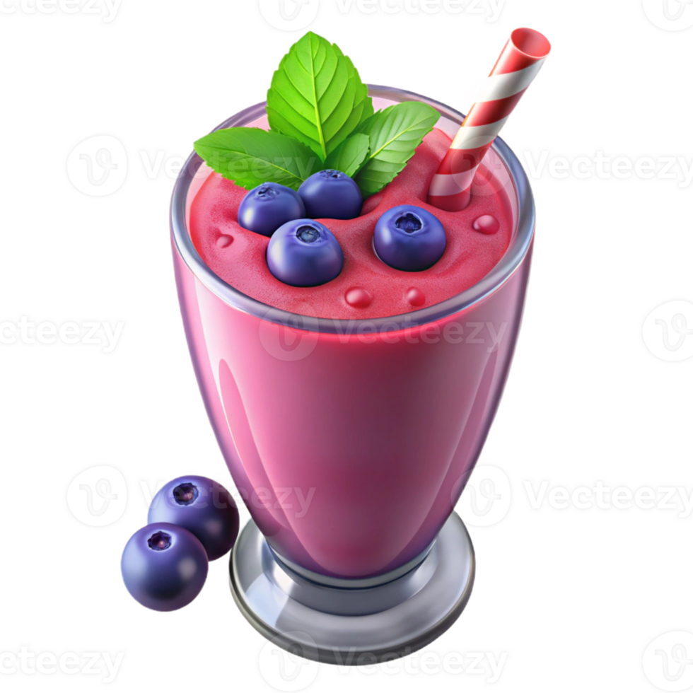 Refreshing Frozen Smoothie in 3D png