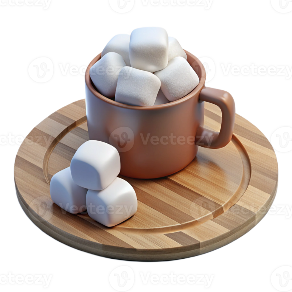 Cozy Cup of Hot Chocolate with Marshmallows png
