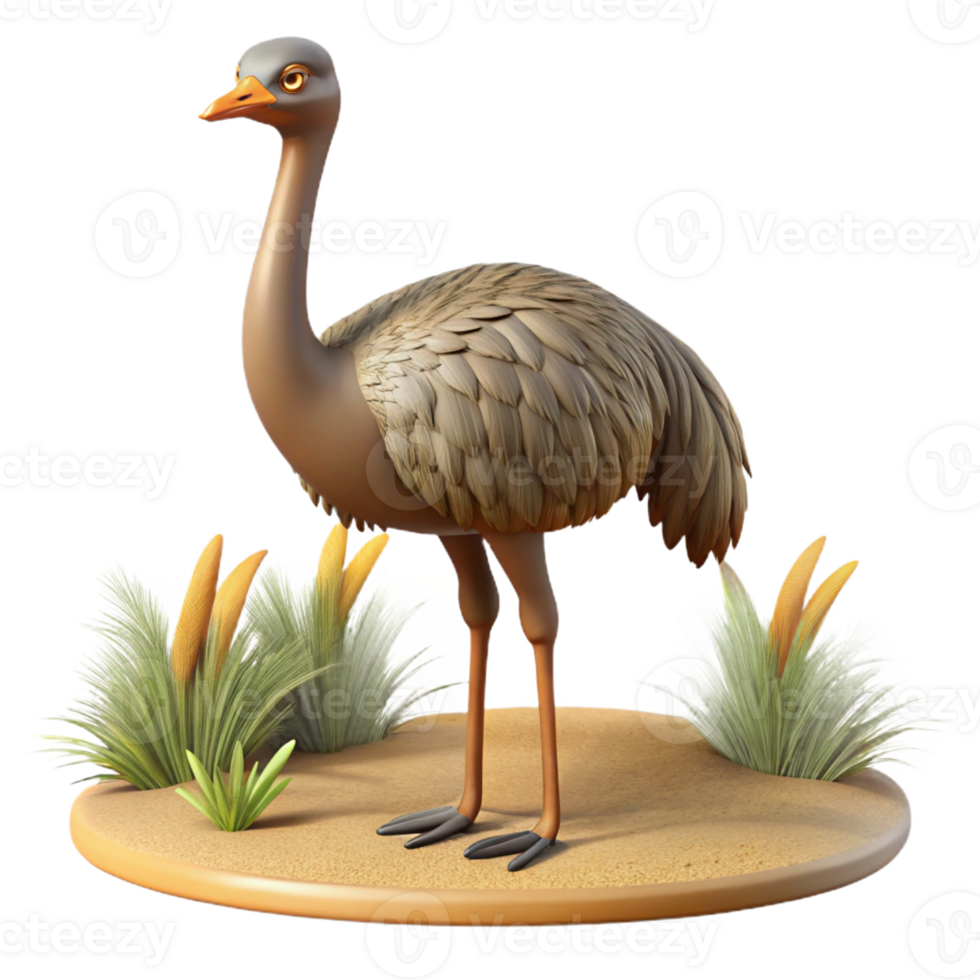 A Graceful Emu in a Serene Natural Habitat png