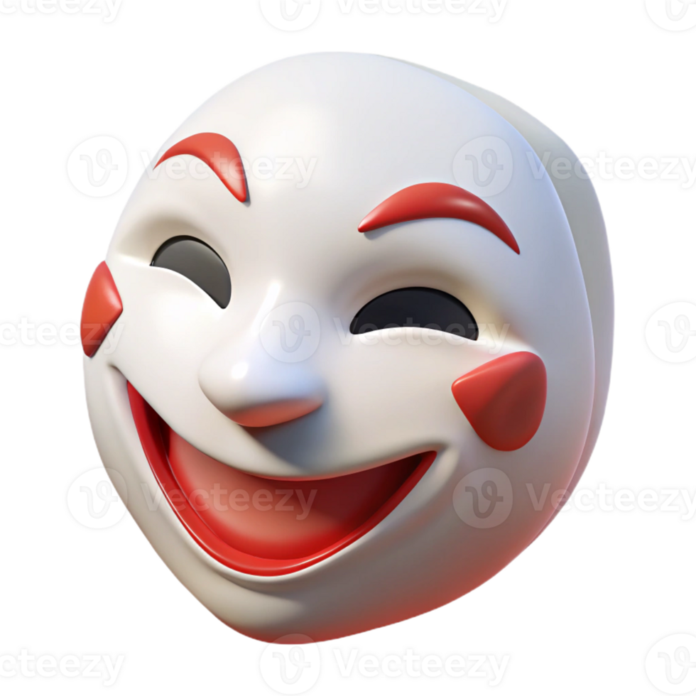 3D Icon of a Happy Performance Mask png