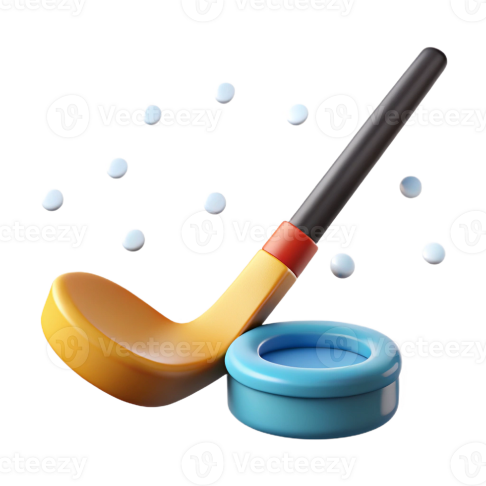 Realistic Hockey Gear on Frosty Background png