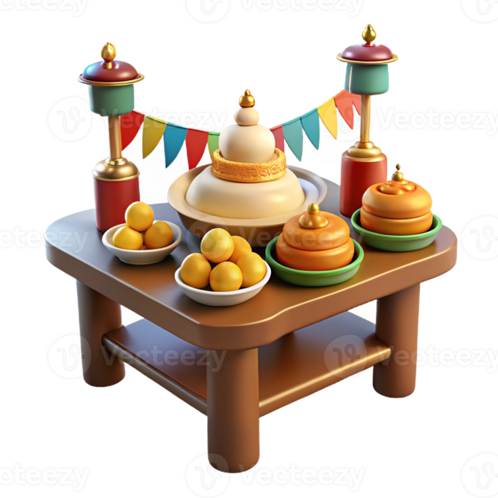 Traditional Festive Table Setting png