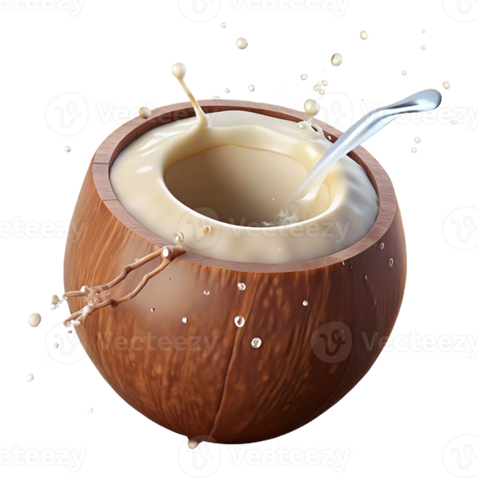 Cracked Coconut with Hydrating Liquid png