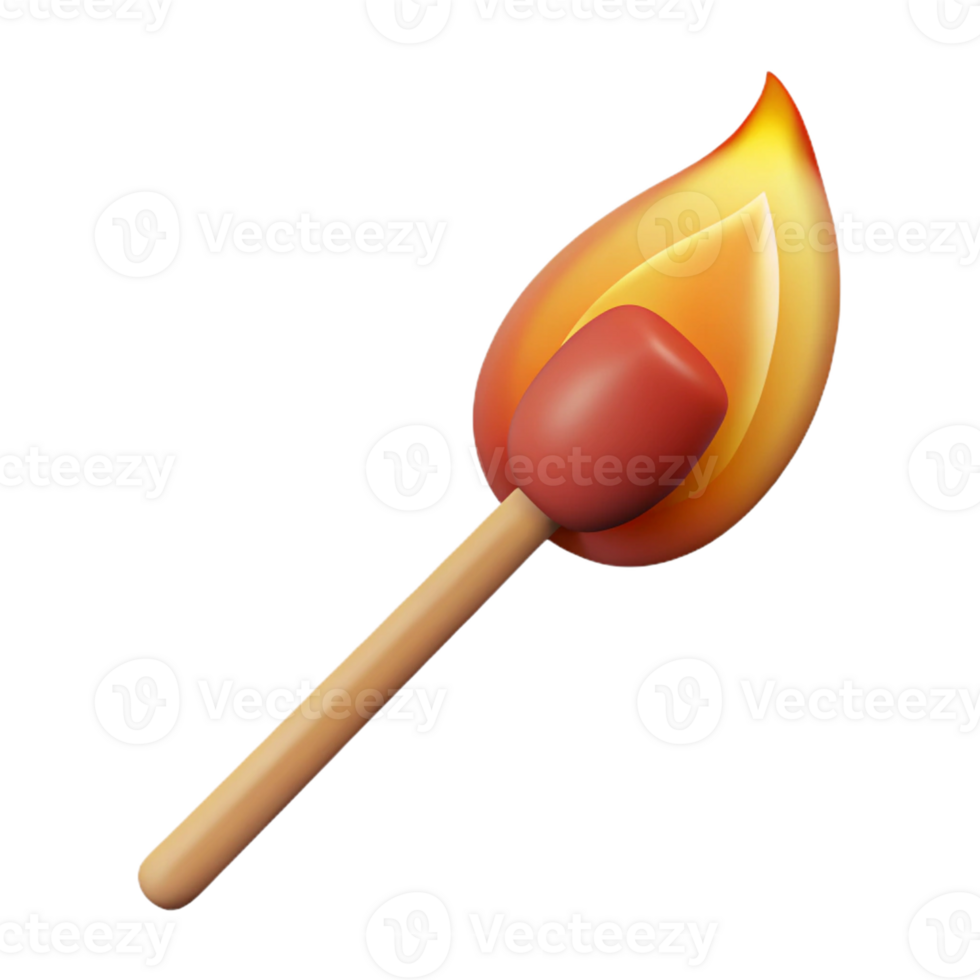 Realistic wooden matchstick icon for utility themes. png