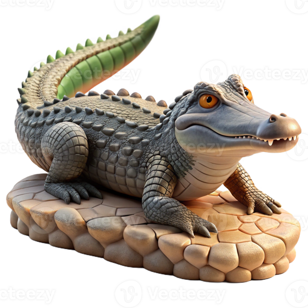 Realistic Crocodile in Natural Habitat png