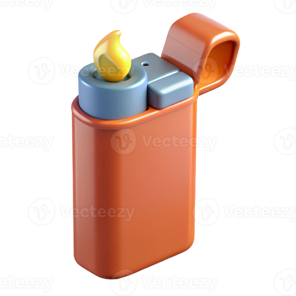Realistic lighter icon for utility designs png