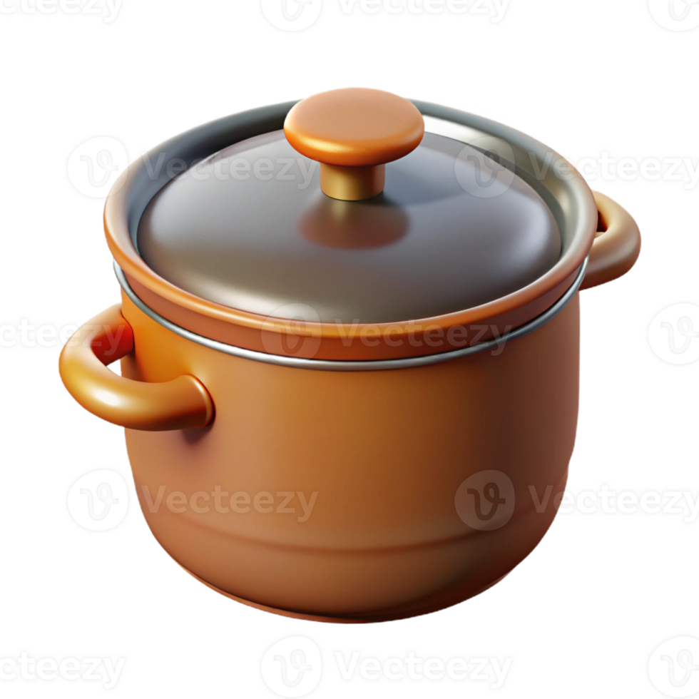 Realistic pot icon for kitchen themes png