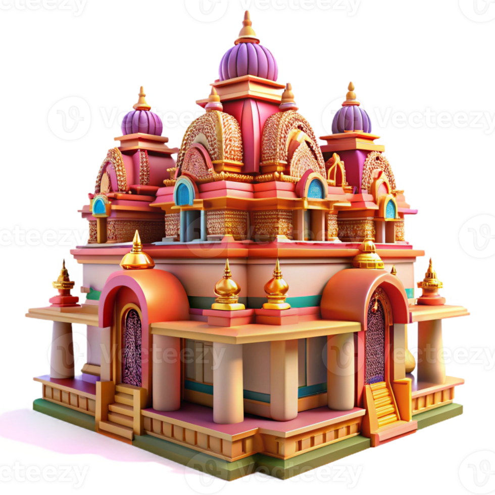 Realistic Indian temple icon for cultural themes. png