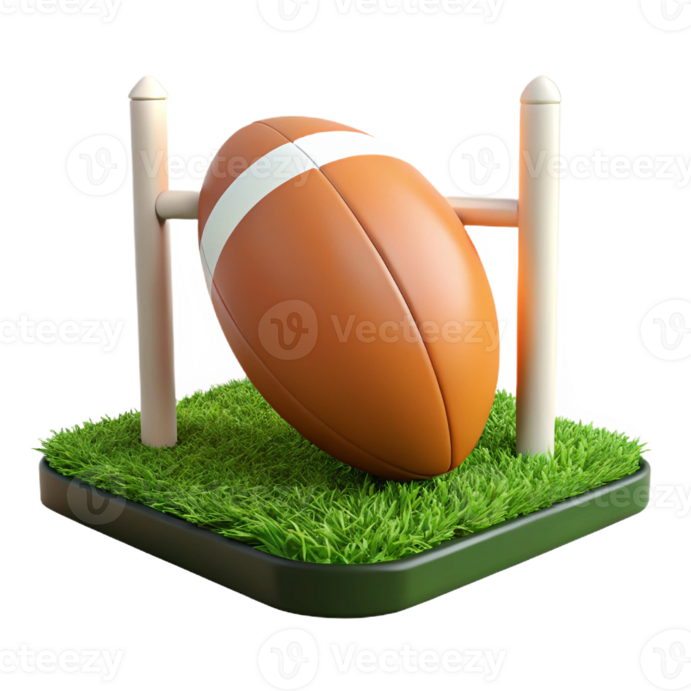 Realistic rugby icon for sports and athletic themes. png