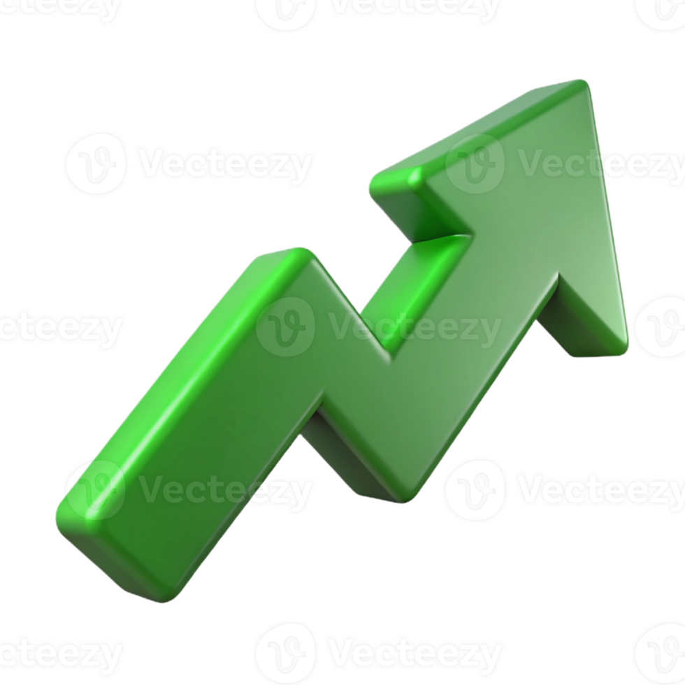 Vibrant arrow illustration for growth and progress visuals. png