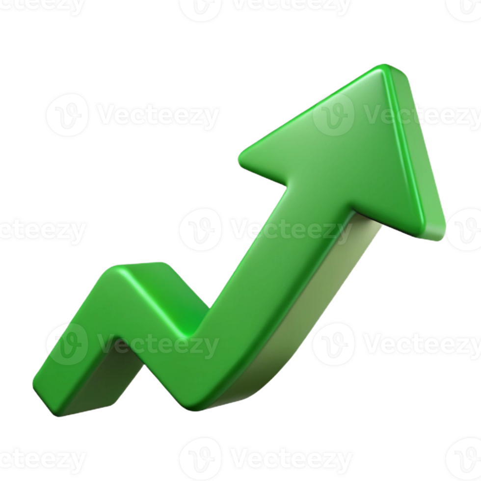 Realistic arrow icon with sharp edges and vibrant color. png