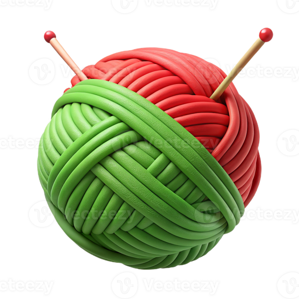 Realistic yarn ball icon for crafting and knitting themes. png