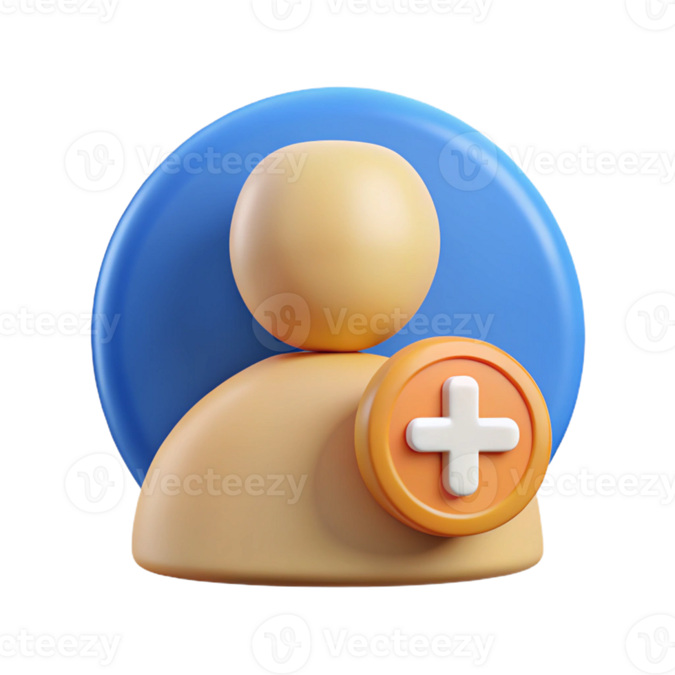 Add User Icon in 3D Design png