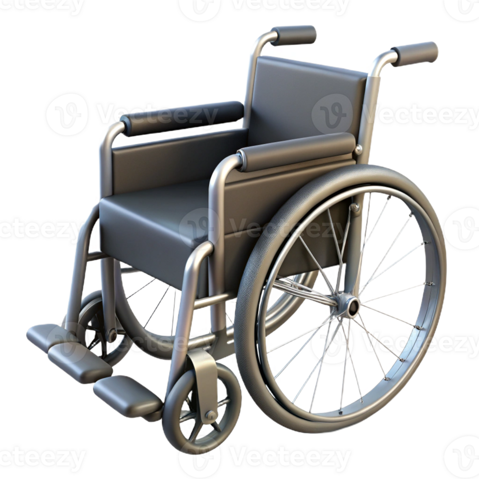 Realistic Wheelchair Icon in 3D Style png
